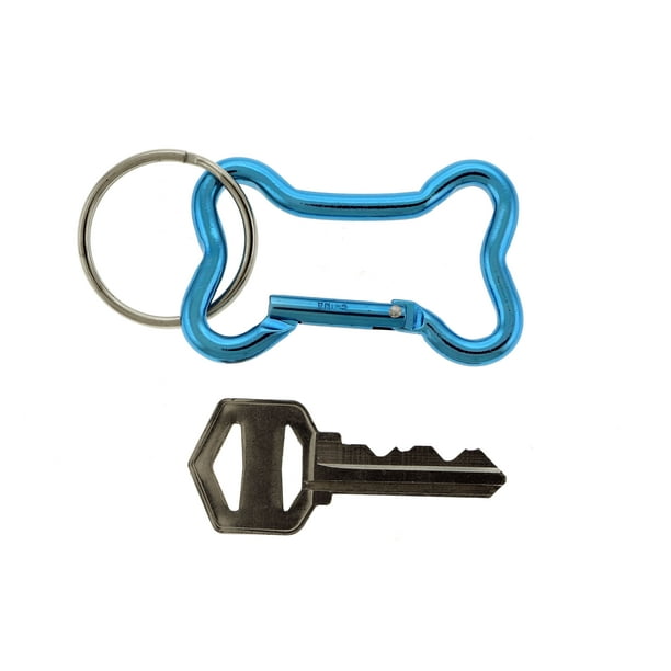 Mavota Dog Bone Shape Aluminum Carabiner Keychain Key Chain Key Ring Suitable for Camping/Hiking/Fishing/Traveling Red 
